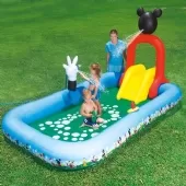 Piscina Inflável Mickey 436 Litros com Escorregador - 3.20m x 1.75m x 1.57m