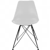 Cadeira Charles Eames Branca com Pés de Metal - TCEM02