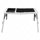 Mesa Portátil para Notebook Dobrável Suporte Base para Mouse e Copo com Cooler -TMN01