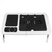 Mesa Portátil para Notebook Dobrável Suporte Base para Mouse e Copo com Cooler -TMN01