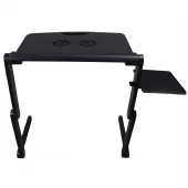 Mesa Portátil para Notebook Articulada com Cooler + Cabo USB + Mousepad - TMN03