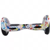 Skate Elétrico Hover Board 10'' Branco colorido com Bluetooth e Bolsa - THB042