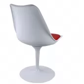 Cadeira Saarinen - TCS - Branca com Vermelha