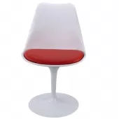 Cadeira Saarinen - TCS - Branca com Vermelha