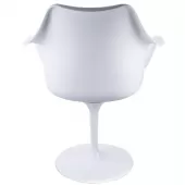 Cadeira Saarinen com Apoio de Braço - TCS - Branco / Preto