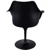 Cadeira Saarinen com Apoio de Braço - TCS - Branco / Preto