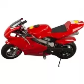 Super Mini Moto Ninja Gasolina 49cc 0 KM Aro 6,5 2T Freio a Disco - TMN4917 - Preto