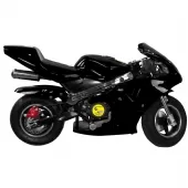 Super Mini Moto Ninja Gasolina 49cc 0 KM Aro 6,5 2T Freio a Disco - TMN4917 - Preto