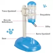 Bebedouro com Suporte e Comedouro para Cães - Verde