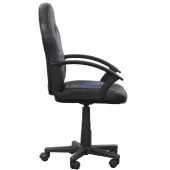 Cadeira Gamer Kids Em Couro Pu Infantil Vênus - Preto/Azul