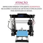 Impressora 3d Bivolt Velocidade de impressão 120 mm/s