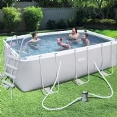 Piscina Estruturada 8.124l 4.12m x 2.01m x 1.22m Filtro 2006 l/h + Escada - 220v