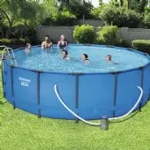 Piscina Estruturada 16.015l 4.57m x 1.22m + Filtro 3028 l/h + Lona + Escada - 220v