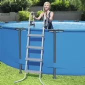 Piscina Estruturada 16.015l 4.57m x 1.22m + Filtro 3028 l/h + Lona + Escada - 220v