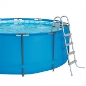Piscina Estruturada 16.015l 4.57m x 1.22m + Filtro 3028 l/h + Lona + Escada - 220v