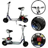 Patinete Scooter Motorizado Motor 2 Tempos 50cc - tp182tr - Freio a Disco - 4 pol - Azul