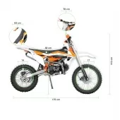 Moto Cross mini 125cc gasolina 0 km ARO 17 4T Freio A Disco - TMNC18-AL