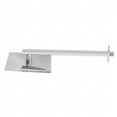 Ducha Quadrada Slim 20 Cm Em Inox Com Braço De Parede