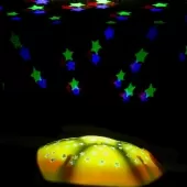 Luminária Abajur Infantil Tartaruga Musical Som Projetor de Estrelas em Led - TAT250R