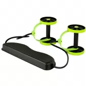 Kit Musculação Fitness Elástico Roda Extensor para Abdominal Braços e Pernas