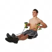 Kit Musculação Fitness Elástico Roda Extensor para Abdominal Braços e Pernas