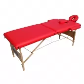 Mesa Maca de Massagem Estética Dobrável Portátil com Orifício - Vermelha - TMDMR