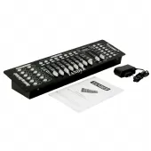 Mesa Iluminação Dmx 512 Controladora Máquina Fumaça