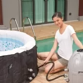 Piscina Lay-z-SPA Miami Airjet 669 Litros 1.80m x 66cm Bomba Filtragem Ofurô e Aquecimento 220v - 54123