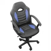Cadeira Gamer Kids Em Couro Pu Infantil Vênus X - Preto/Azul