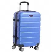 Mala de Bordo Viagem Rígida em ABS 4 Rodinhas 360º com Cadeado - Azul