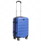 Mala de Bordo Viagem Rígida em ABS 4 Rodinhas 360º com Cadeado - Azul