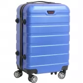 Mala de Bordo Viagem Rígida em ABS 4 Rodinhas 360º com Cadeado - Azul