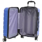 Mala de Bordo Viagem Rígida em ABS 4 Rodinhas 360º com Cadeado - Azul