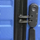 Mala de Bordo Viagem Rígida em ABS 4 Rodinhas 360º com Cadeado - Azul