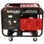 Gerador a Diesel 11kva Monofásico 110/220v Partida Elétrica Refrigerado a Ar - NNGD13EA