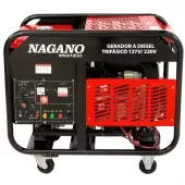 Gerador a Diesel 13.75kva Trifásico 220v Partida Elétrica Refrigerado a Ar - NNGD13EA3
