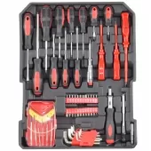 Kit Maleta de Ferramentas Cromo Vanadium com Rodas 186 Peças