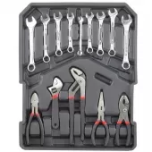 Kit Maleta de Ferramentas Cromo Vanadium com Rodas 186 Peças