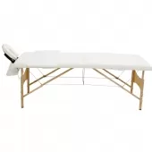 Maca de Massagem Estética Dobrável e Portátil com Orifício - Branco