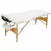 Maca de Massagem Estética Dobrável e Portátil com Orifício - Branco