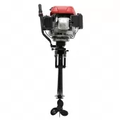 Motor de Popa a Gasolina 6.5 hp 196cc 4 Tempos - Vermelho