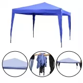 Gazebo de Alumínio Articulado Dobrável 3x3m Azul Escuro