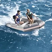 Bote Inflavel Hydro-Force 3 Pessoas Caspian PRO 2.80m x 1.52m x 42cm 2 Remos Bomba de Ar