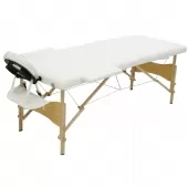 Maca de Massagem Estética Dobrável e Portátil com Orifício - Branco