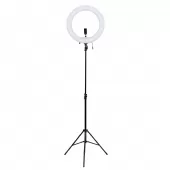 Luz Continua Led Ring Light 18 bivolt 5600k Branco e Laranja