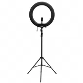 Luz Continua Led Ring Light 18 bivolt 5600k Branco e Laranja