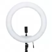 Luz Continua Led Ring Light 18 bivolt 5600k Branco e Laranja