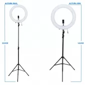 Luz Continua Led Ring Light 18 bivolt 5600k Branco e Laranja