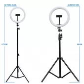 Luz Contínua Led Ring Light 10 pol USB 1200k 3 Tons de Cores