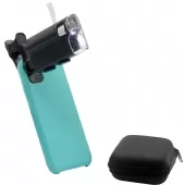 Microscópio Portátil Celular Lupa Zoom 800x Luz UV e Branca